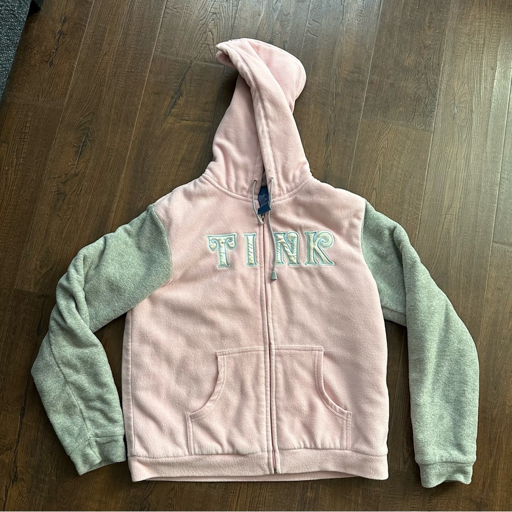 Disney Pink and Gray Jacket with Hooded Design and Soft Fabric